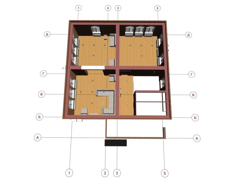 Планировка одноэтажного жилого дома