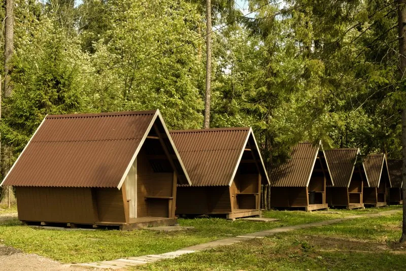 Деревянные домики для турбазы