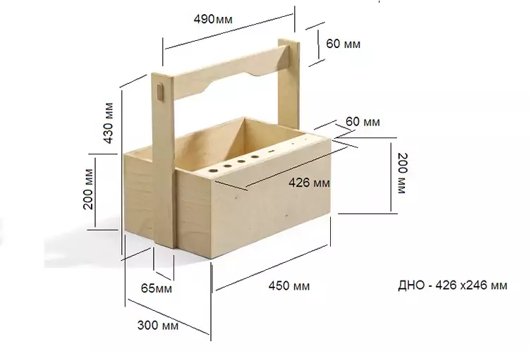 Схема изготовления ящика для инструментов из фанеры своими руками