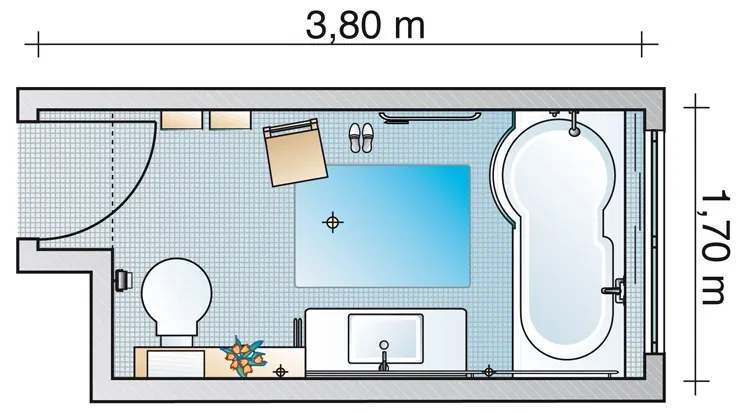 Ванная комната 6,46 кв м