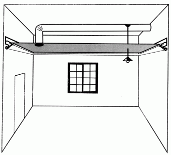 Схема монтажа натяжного потолка