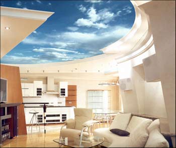 Многоуровневые потолки дают богатую почву для дизайна квартиры