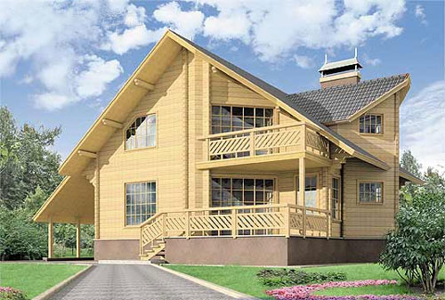 3Д модель деревянного дома