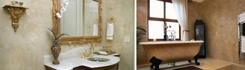 Декоративная штукатурка в ванной комнате (венецианская и рельефная): пошаговая инструкция, фото