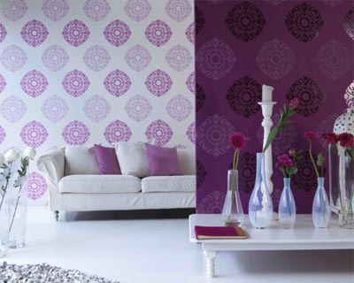 Фиолетовые обои для стен: инструкция применению, сочетание цветов, видео и фото