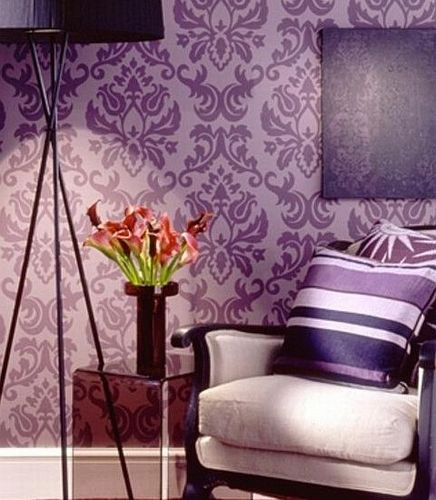 Фиолетовые обои: инструкция по применению, покрытия с цветами, рисунком, видео и фото