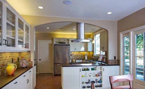 Арки между кухней и гостиной фото: дизайн зала, совмещенный интерьер, все виды арок