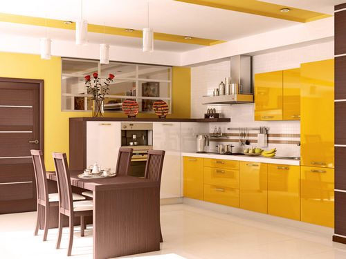 Цвет обоев для кухни (82 фото): какого оттенка выбрать под желто-коричневый кухонный гарнитур, сочетание двух расцветок