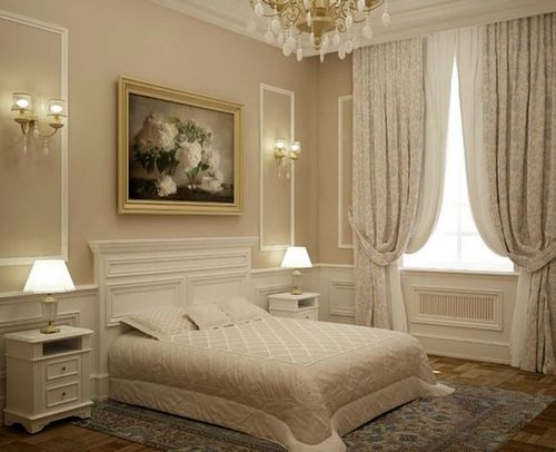 Дизайн спальни в классическом стиле, фото