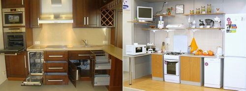 Дизайнерские решения для маленькой кухни: маленькие хитрости на кухне, фотогалерея, цветовые нестандартные проекты, видео