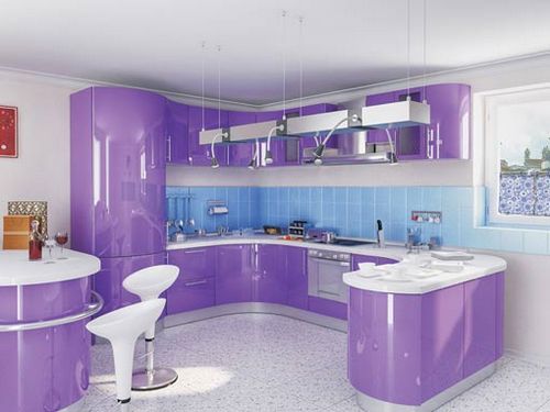 Фиолетовая кухня: какие обои и оттенки выбрать?