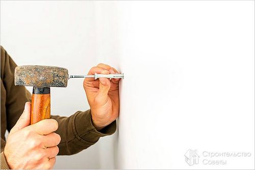 Как забивать дюбеля в стену - забивание дюбелей в поверхность стены