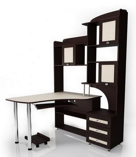 Компьютерные столы со шкафом (41 фото): угловые модели-трансформеры для компьютера с полками