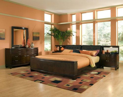 Персиковые обои: фото в интерьере цвет для стен, с каким сочетается, шторы под обои в спальне и на кухне