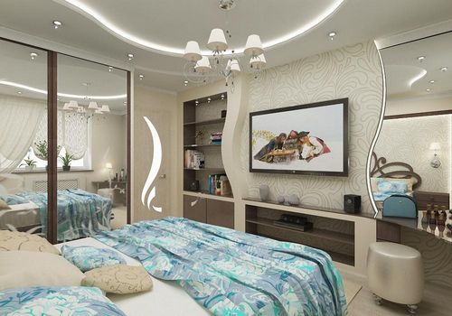 Потолки из гипсокартона фото для спальни: двухуровневые подвесные потолки, красивый дизайн, натяжные с подсветкой