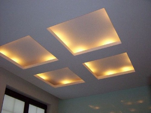 Потолок из гипсокартона с подсветкой: как сделать скрытую подсветку