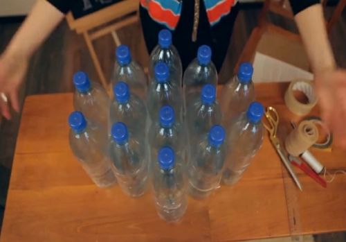 Пуфик из пластиковых бутылок своими руками пошагово