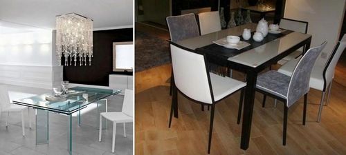 Столы для кухни стеклянные раздвижные: раскладные трансформеры, овальный и круглый, фото, видео