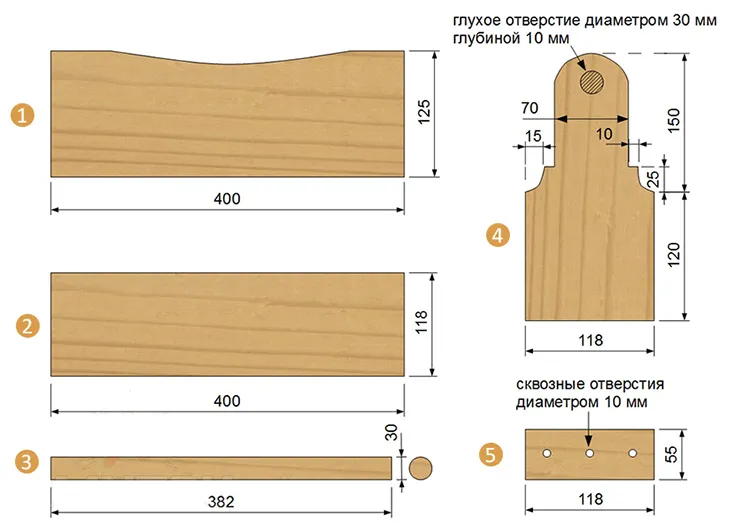 Схема деревянного ящика для инструментов