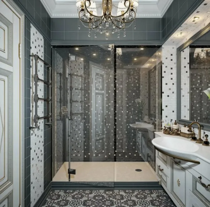 Дизайн интерьера маленькой ванной комнаты с душем (60 фото)