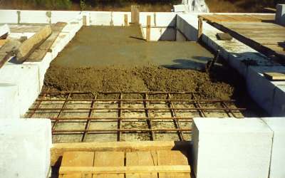 Заливка бетона перекрытия