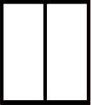 Окно, разделённое на две равные части вертикальным импостом