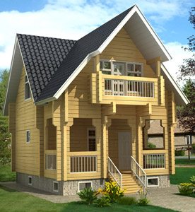 Модель деревянного дома