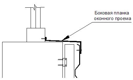 Монтаж боковой планки оконного проема