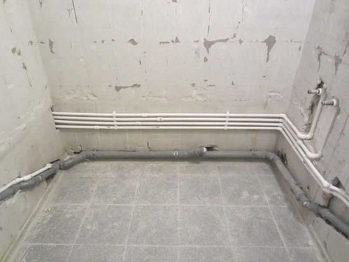 Разводка труб в ванной, туалете, совмещенном санузле, на кухне