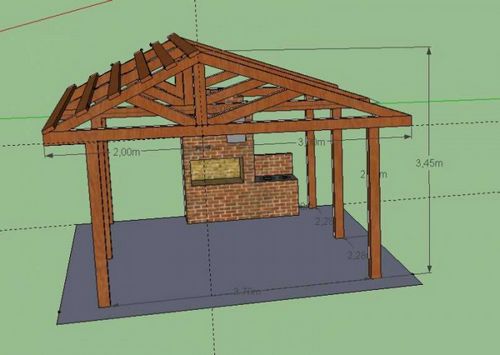 Беседка с барбекю + проекты, фото