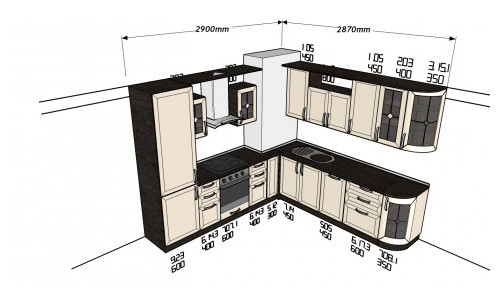 Дизайн кухни с вентиляционным коробом: основные задачи и решения (фото и видео)