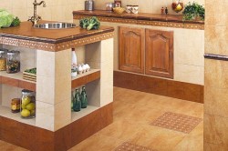 Дизайн плитки на пол на кухне: критерии выбора и декоративные свойства, схемы (фото и видео)