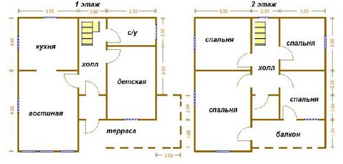 Дом 10х10 из бруса + фото