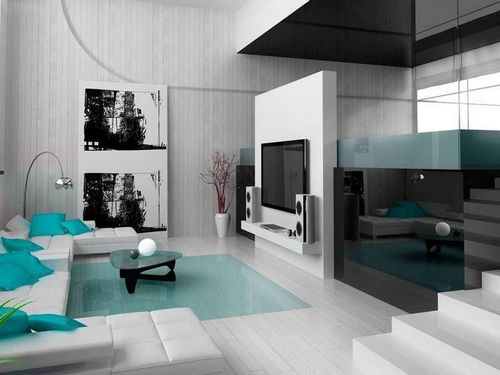 Гостиная в стиле хай-тек: фото и дизайн, интерьер зала, современная мебель, люстра для комнаты