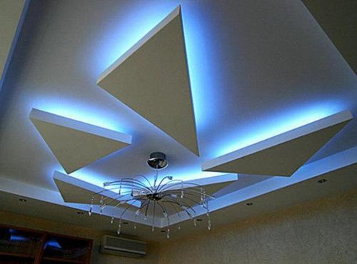 Как сделать светодиодную подсветку на двухуровневом потолке?
