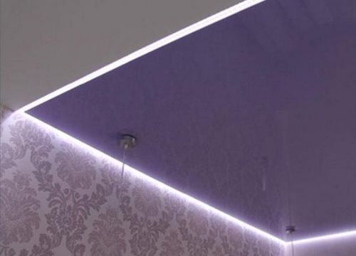 Как сделать светодиодную подсветку на двухуровневом потолке?