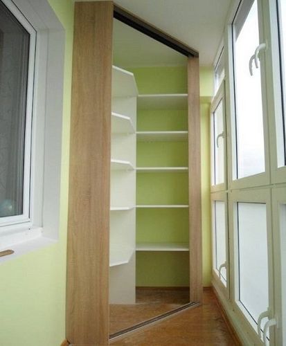 Как сделать угловой шкаф на балкон или лоджию с фото