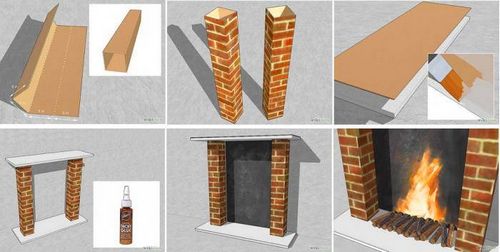 Камин из картона своими руками пошаговая инструкция