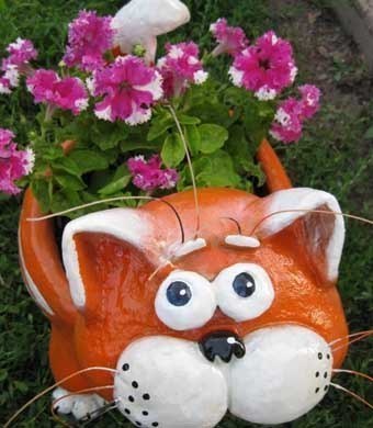 Клумба для цветов своими руками в форме кота: Пошаговая инструкция!