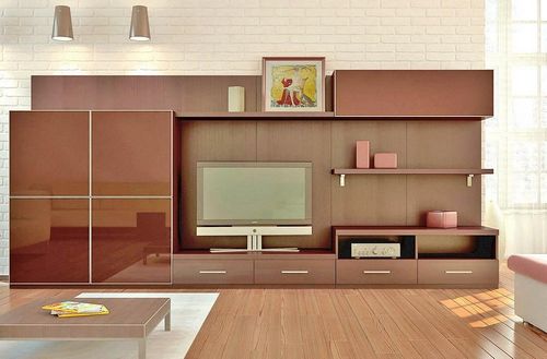 Мебель под телевизор в гостиную: без места для ТВ, полки и консоли, фото модулей в квартире, современные мини-комоды