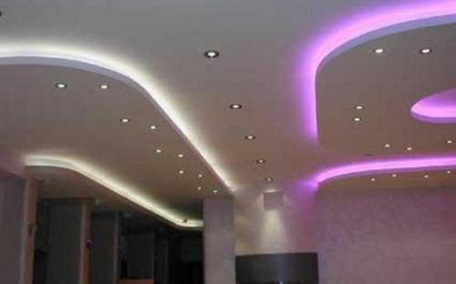 Натяжной потолок со светодиодной подсветкой - варианты реализации, фото