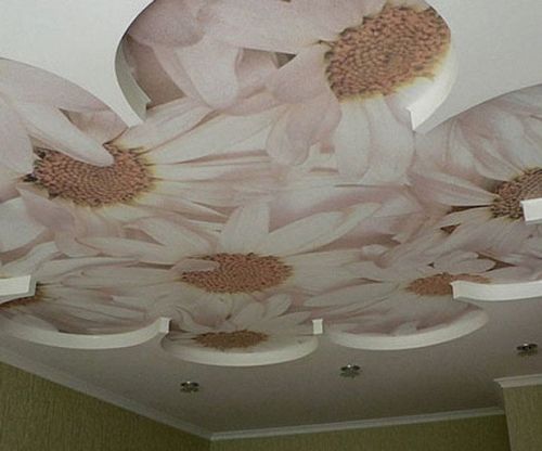 навесные потолки фото для спальни в доме
