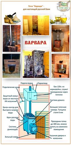 Печь для бани "Варвара": обзор моделей, отзывы на них + пример обкладки кирпичом