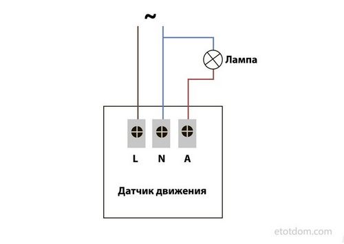 Подключение датчика движения: схема и пошаговая инструкция.