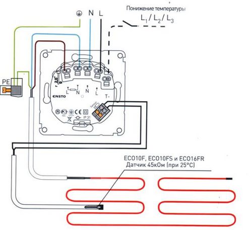 Подключение теплого пола к терморегулятору: инструкция, видео, советы