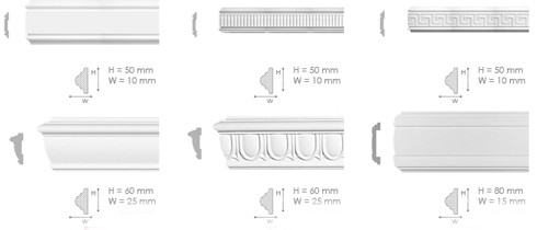 Потолочные плинтуса: выбор изделия по материалу, форме и размерам