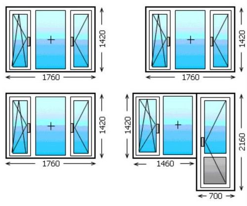 Размеры стандартных пластиковых ПВХ окон