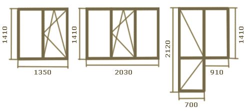 Размеры стандартных пластиковых ПВХ окон
