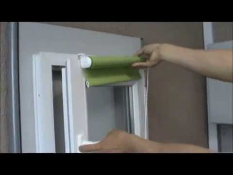 Установка рулонных штор на пластиковые окна: фото, видео инструкция