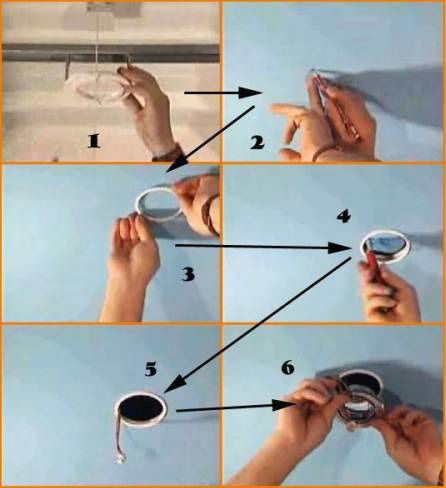 Встраиваемые светильники для натяжных потолков светодиодные своими руками: видео и фото инструкция